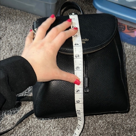 Kate Spade Black Pebble Leather Backpack - Picture 12 of 12